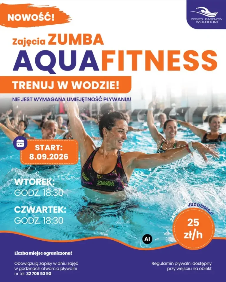 Aqua Fitness Zumba w Wolbromiu – dziś o 18:30!