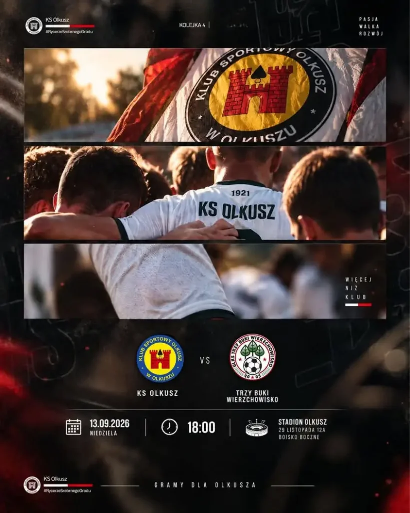 KS Olkusz kontra Trzy Buki Wierzchowisko – dziś o 18:00 na boisku bocznym