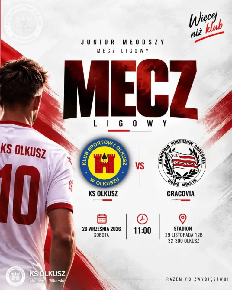 Mecz juniorów młodszych w Olkuszu: KS Olkusz kontra Akademia Mistrzów Cracovia
