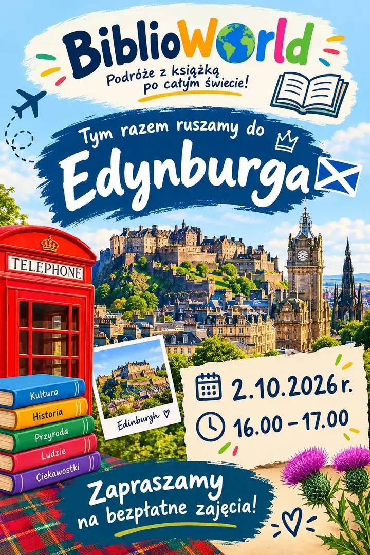 BiblioWorld w Miejskiej Bibliotece Publicznej – tym razem podróż do Edynburga