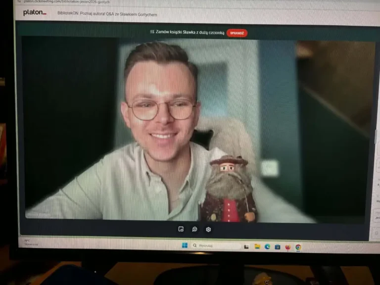 Sławek Gortych spotkał się online z bibliotekarzami w ramach BibliotekON