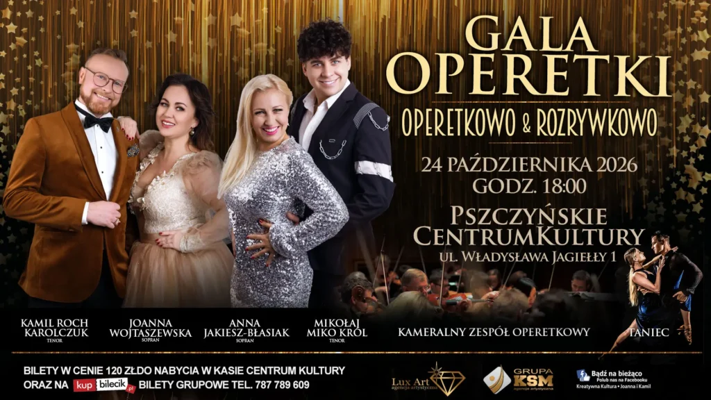 Gala Operetki w Pszczynie: operetka i przeboje w jednym wieczorze