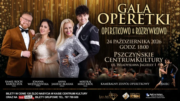 Gala Operetki w Pszczynie: operetka i przeboje w jednym wieczorze