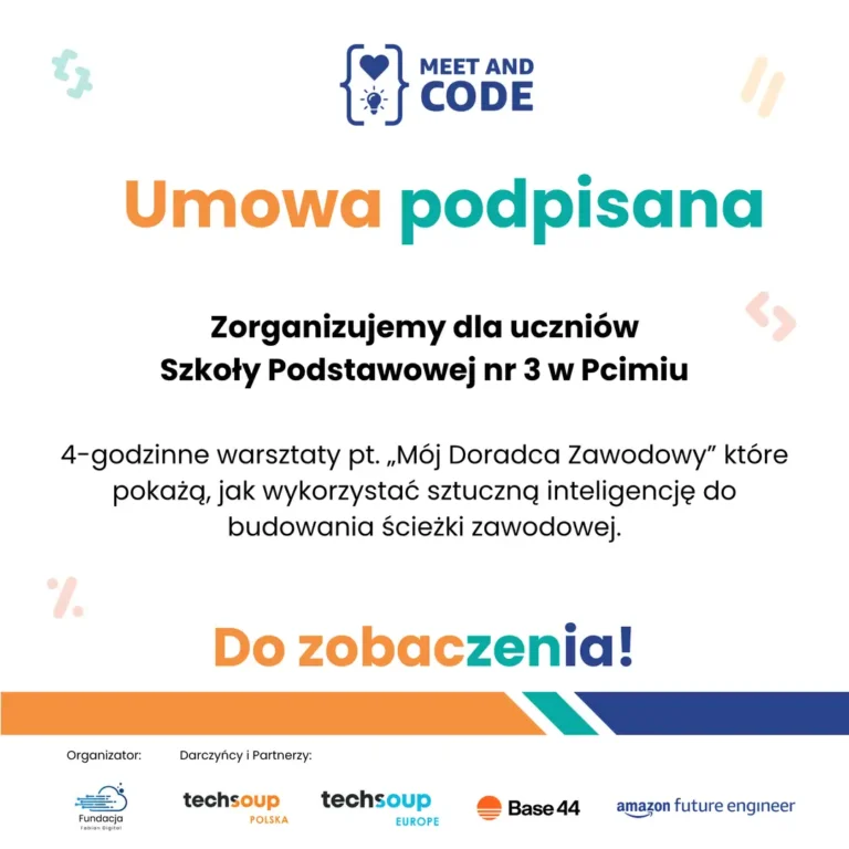 Warsztaty AI w Pcimiu: „Mój Doradca Zawodowy” dla uczniów SP nr 3