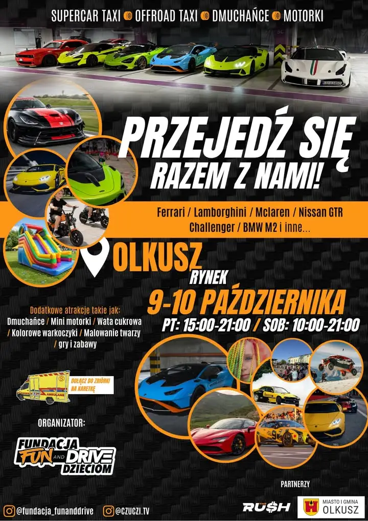 Olkusz: piknik charytatywno-motoryzacyjny z Ferrari i Lamborghini już 9-10 października