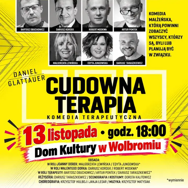 „Cudowna Terapia” – komedia małżeńska zawita do Wolbromia 13 listopada