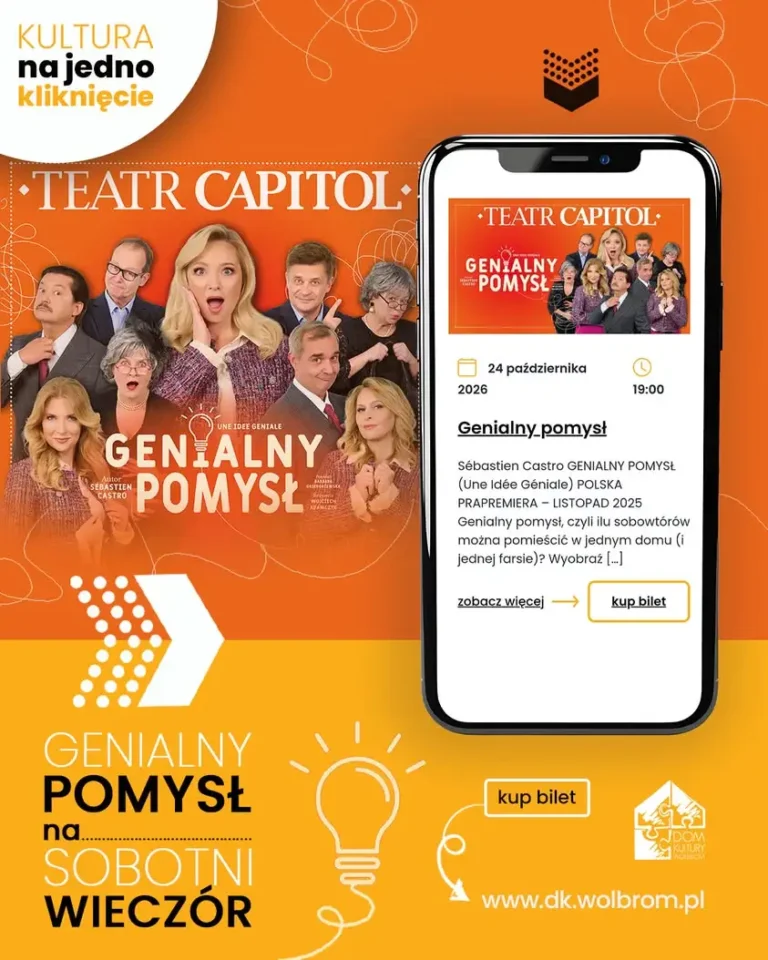 „Genialny pomysł” – komedia pomyłek na scenie Domu Kultury w Wolbromiu