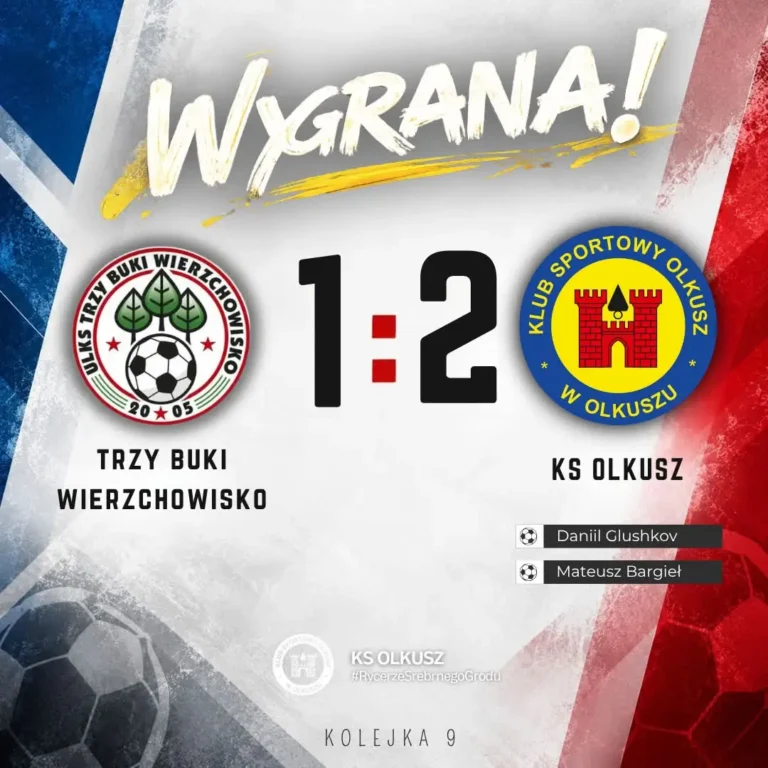 KS Olkusz wygrywa na wyjeździe z Trzy Buki Wierzchowisko 2:1