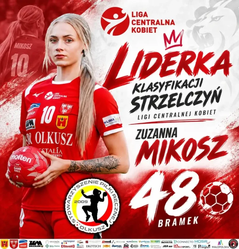 Zuzanna Mikosz liderką klasyfikacji strzelczyń Ligi Centralnej Kobiet z 48 golami